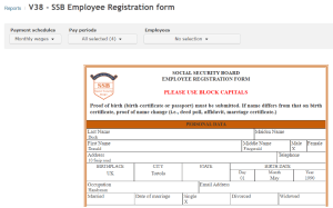 BVI report V38 - SSB Employee Registration form
