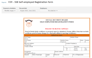 BVI report V39 - SSB Self-employed Registration form