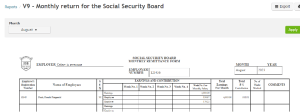 BVI report V9 - Monthly return for the Social Security Board