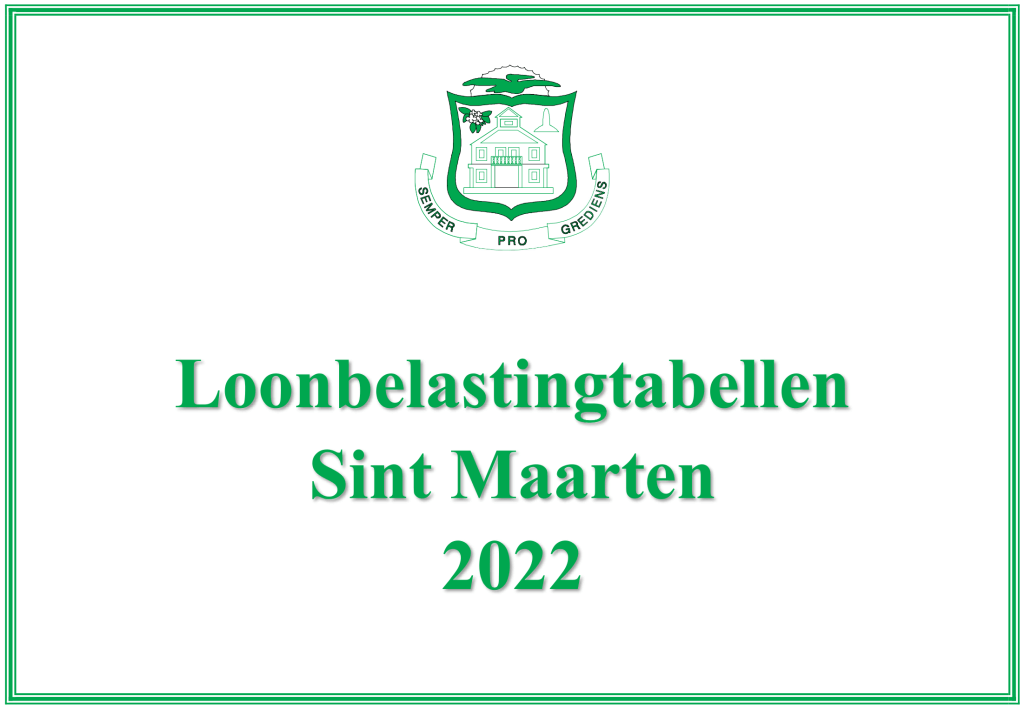 Loonbelastingtabellen Sint Maarten 2022